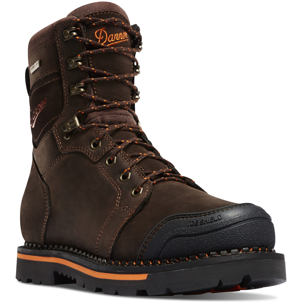 Botas De Trabajo Danner Hombre Mexico - Trakwelt 8 Composite Toe Marrom Oscuro - OQTKP2547